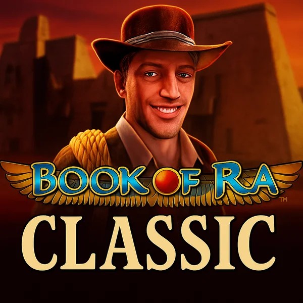 Book of Ra Classic slot visual from Novomatic available on lovescasinoo.co.uk